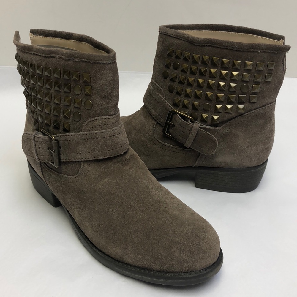 Steve Madden Outlaww Leather Boots Taupe New - Picture 1 of 10